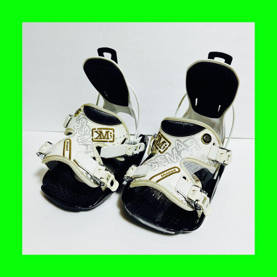 mサイズ　Kissmark スノーボード ビンディング ホワイト/ブラック
