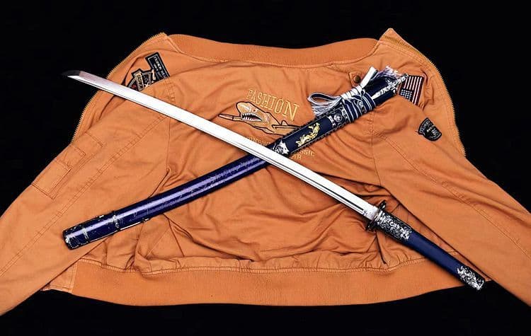 銀青打刀 武具　刀装具　日本刀　模造刀 居合刀