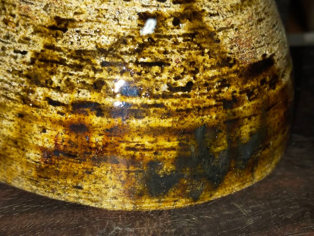 ♥☆彡　骨董　美濃焼　黄瀬戸　茶碗　無銘　骨董　古玩　中国　アンティーク