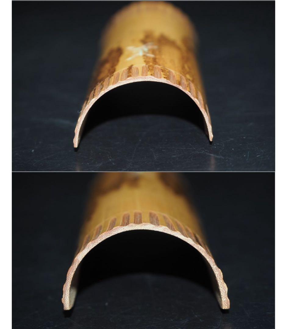 送料無料　作家在銘　斑竹彫茶合/茶則/茶量　煎茶道具