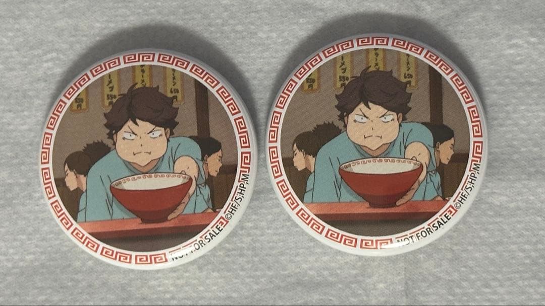 ハイキュー!! 及川徹 ラーメン 缶バッジ ✖️2