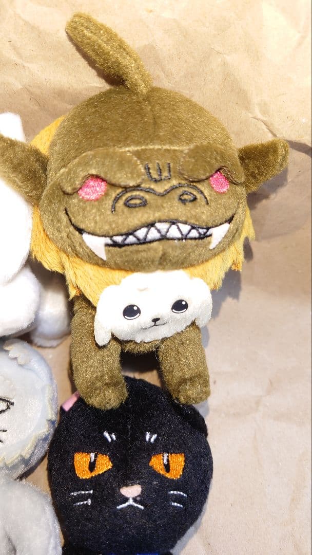 全4種セット 銀魂 カバンに付けられるぬいぐるみ 〜わんにゃん大集合オォォ！！