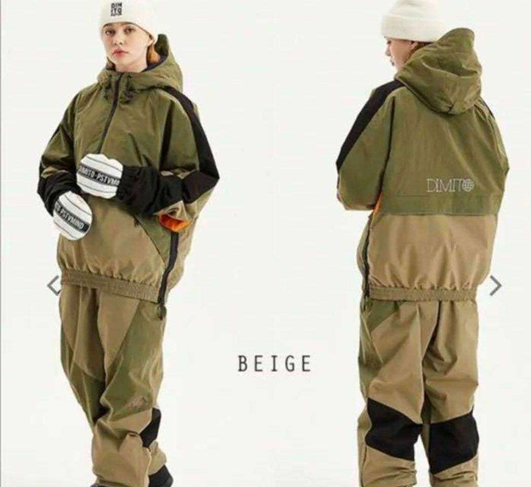 dimito スノーボードウェア オリーブ/ベージュ　ディミト