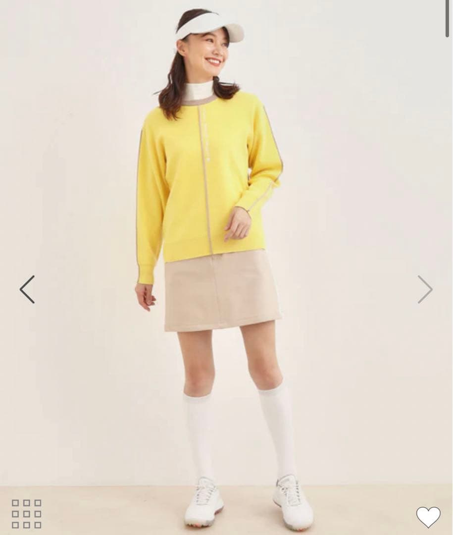 JUN & ROPE 長袖 インナー カットソー ゴルフウェア ホワイト