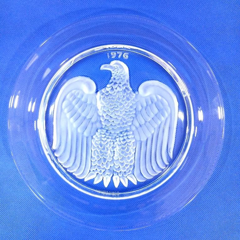 ラリック イーグル 鷲 イヤープレート クリスタルガラス 飾り皿 アンティーク