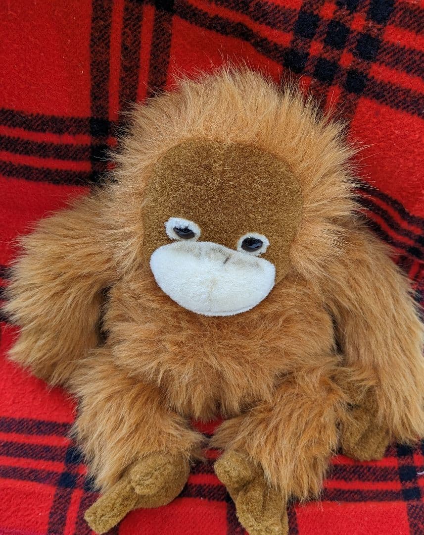 ♡超希少♡オラウータンぬいぐるみ　鳴くヌイグルミLサイズ♡日本製品ヴィンテージ★