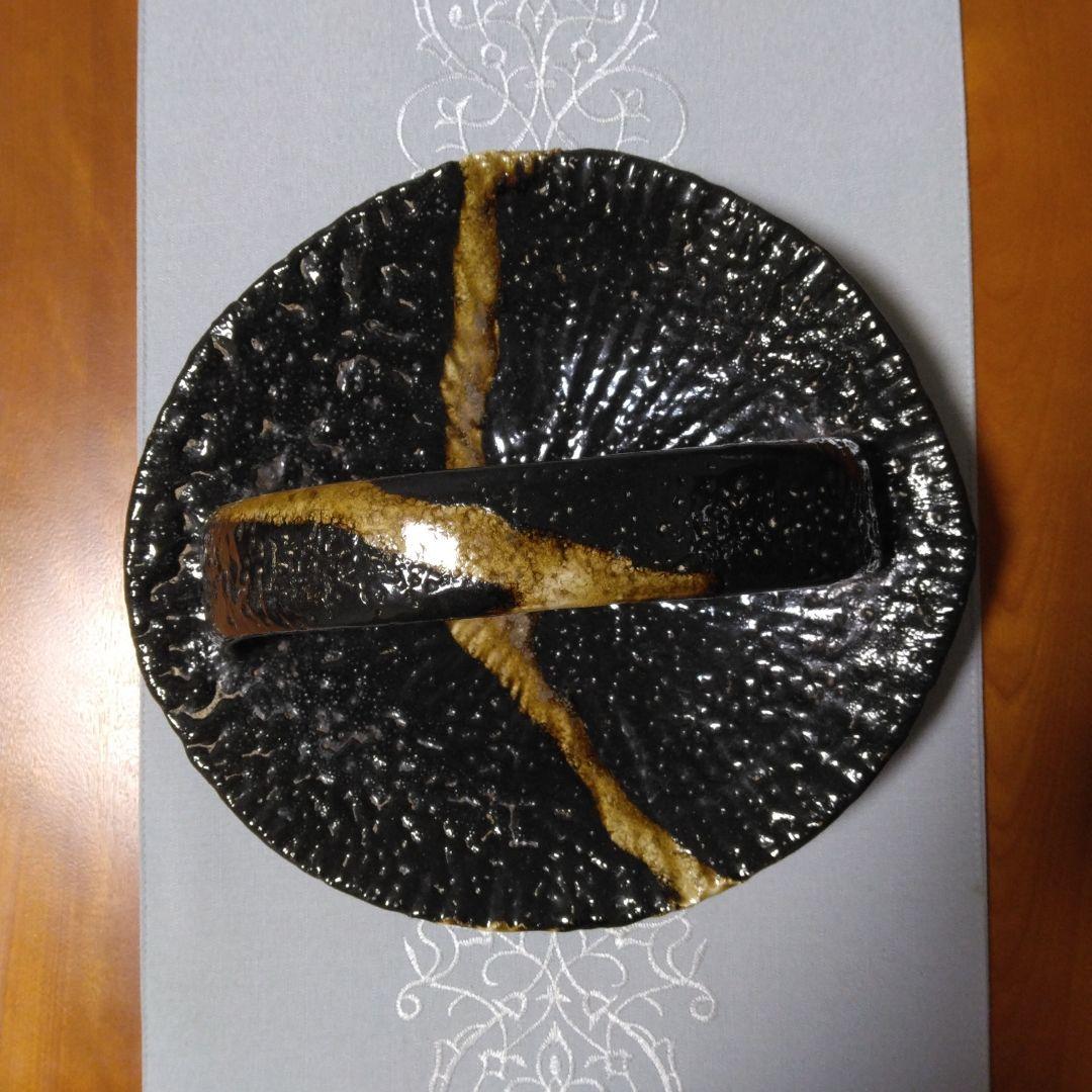 黒引出し　手鉢　茶道具　3代目 加藤春鼎　共箱　瀬戸黒