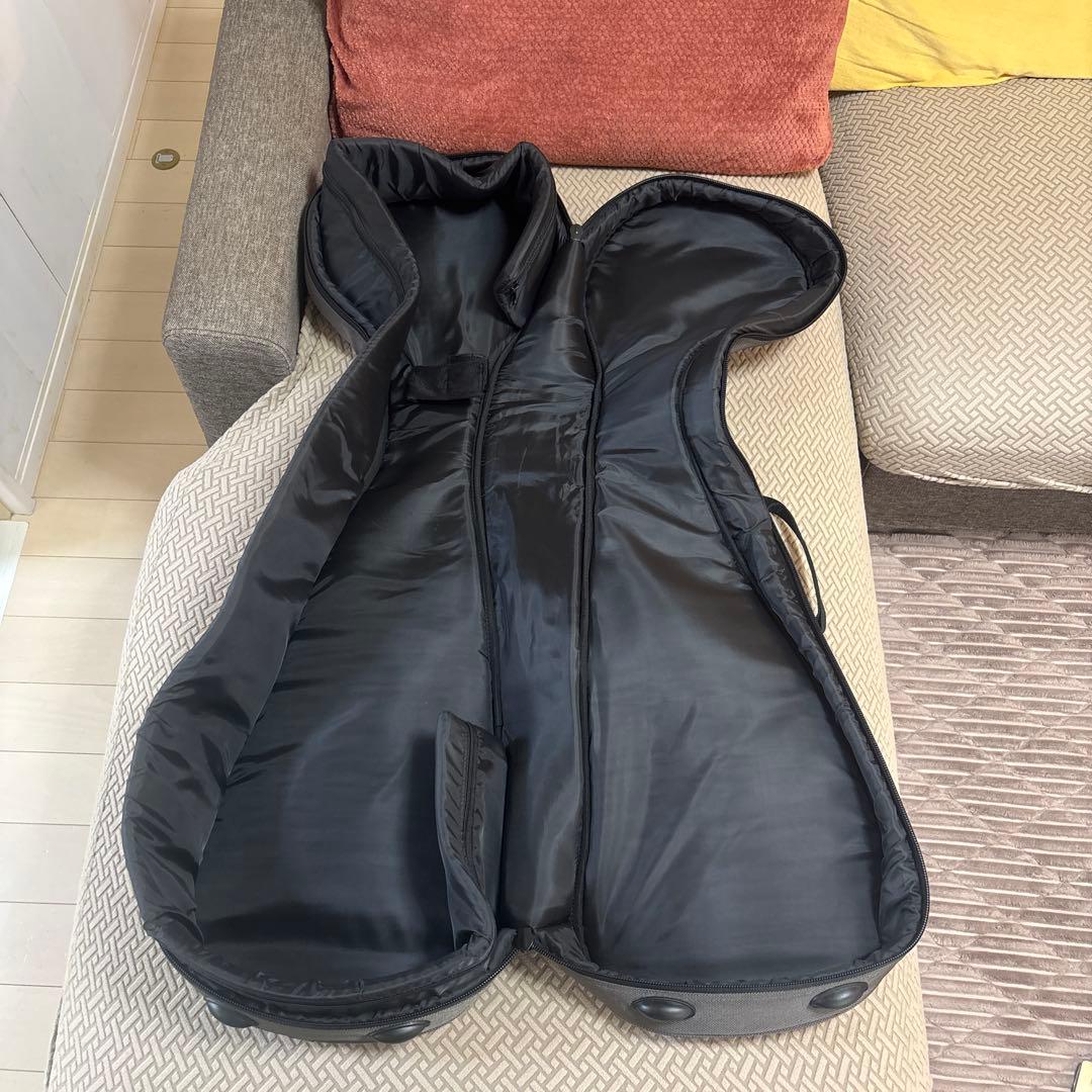 三味線ケース グレー 外ポケット付き