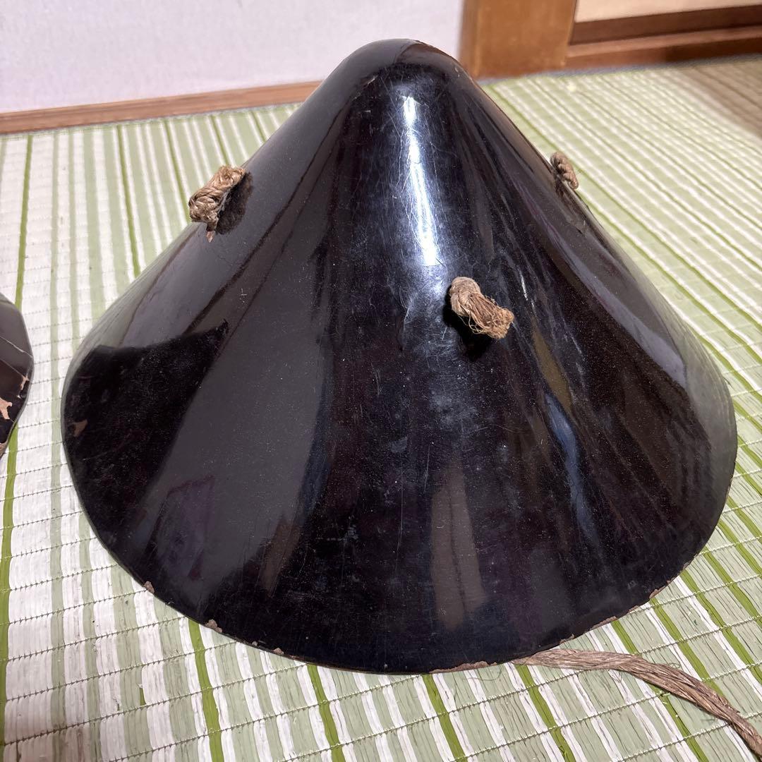 陣笠　サムライ　武具　帽子　戦国　工芸品　骨董品　時代物　漆　2個セット