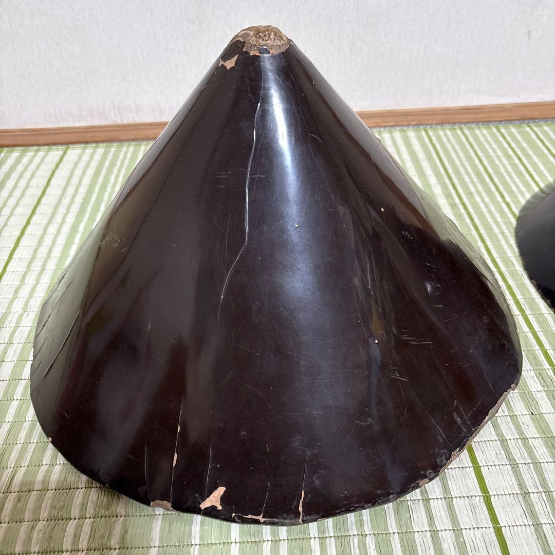 陣笠　サムライ　武具　帽子　戦国　工芸品　骨董品　時代物　漆　2個セット