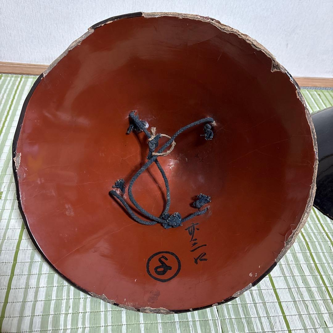 陣笠　サムライ　武具　帽子　戦国　工芸品　骨董品　時代物　漆　2個セット