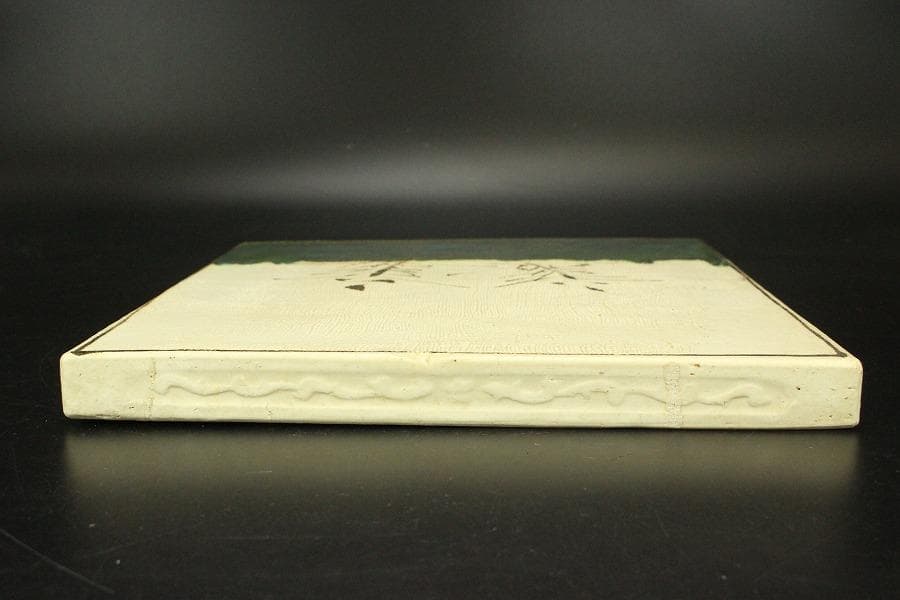 茶道具 織部 敷瓦(ZE723)