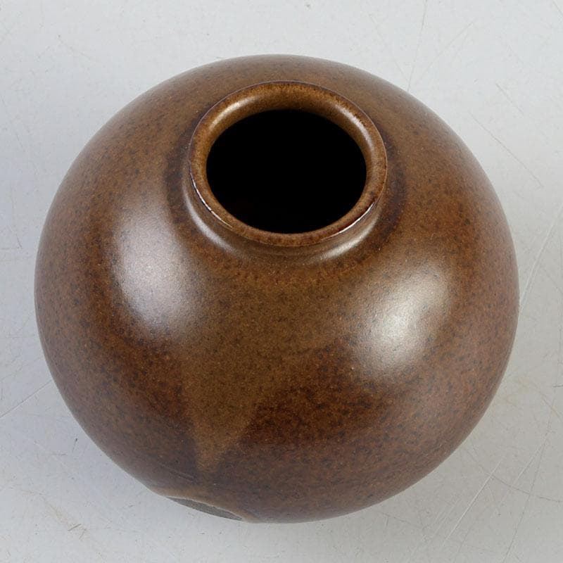 茶道具　笹田（平安）仁史作　大名物　國司茄子写　茶入　共箱　V　9327