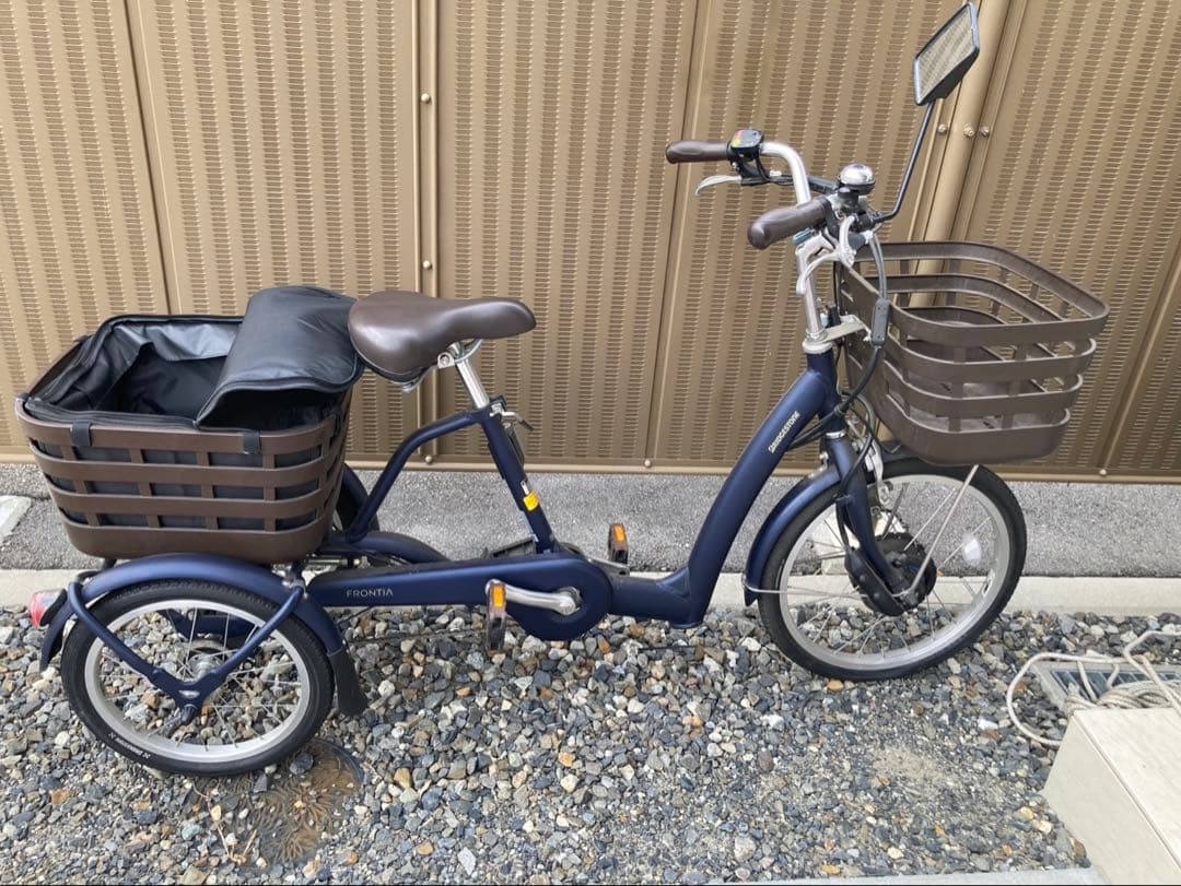 【ブリヂストン】 ラクットワゴンFW0B40電動アシスト三輪車 ネイビー