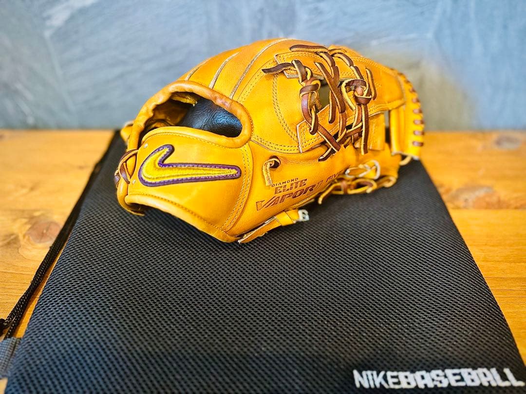 美品 NIKE ナイキ 硬式 内野手用グラブ キップレザー 超希少品 極上品