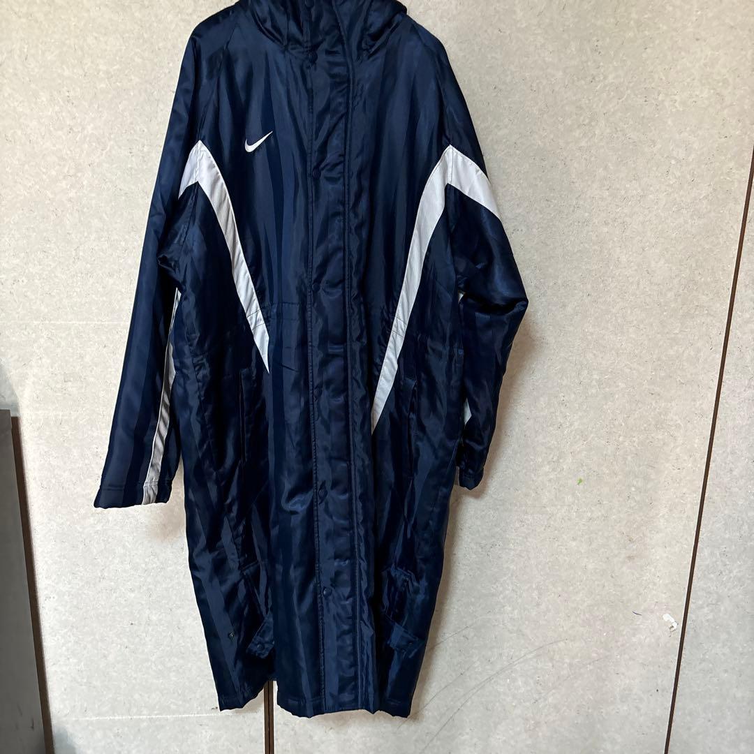 Nike ネイビー ベンチコート フード付きXLサイズ