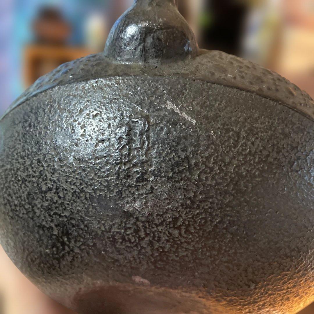 南部鉄瓶 砂鉄 健次郎 茶道具　超希少　1.85Ｌ　大きめ