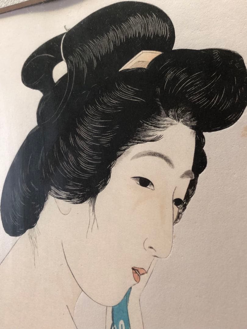 Z*l様 業者買取品！橋口五葉集 丹青社版 ！大正九年七月落款有り！額H 64W