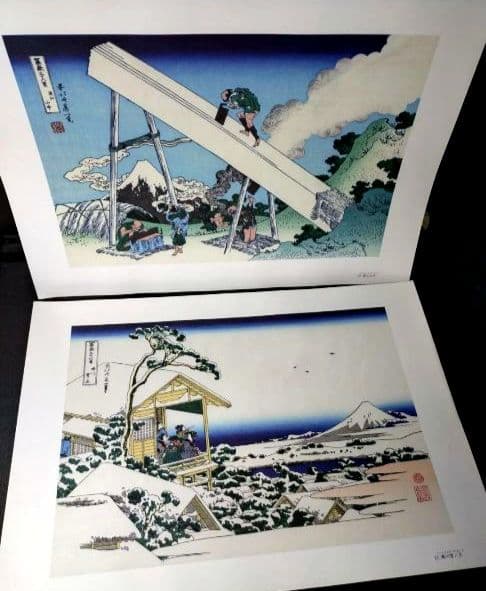 葛飾北斎 浮世絵セット 富嶽三十六景 46枚 額付き