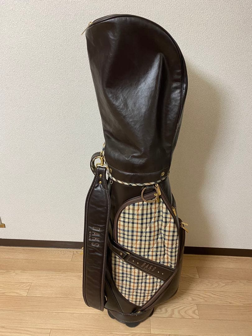 ブラウンレザーキャディバッグ