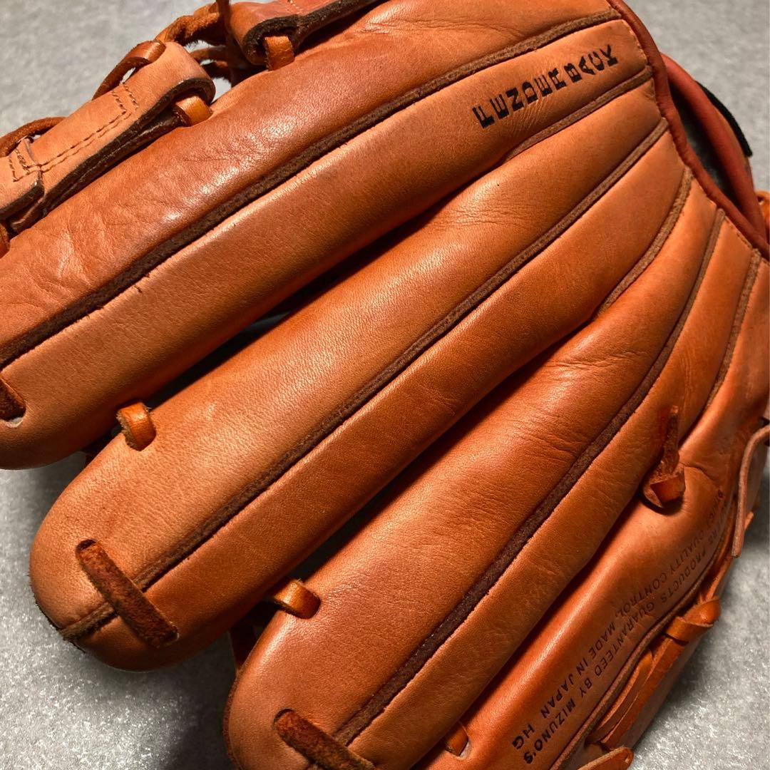 幻の 赤ビュー ミズノ 一般 大人用 軟式 野球 グローブ グラブ