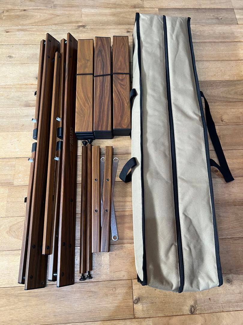 ONWAYフォールディング アルミigtローテーブル2セット+連結ブリッジ