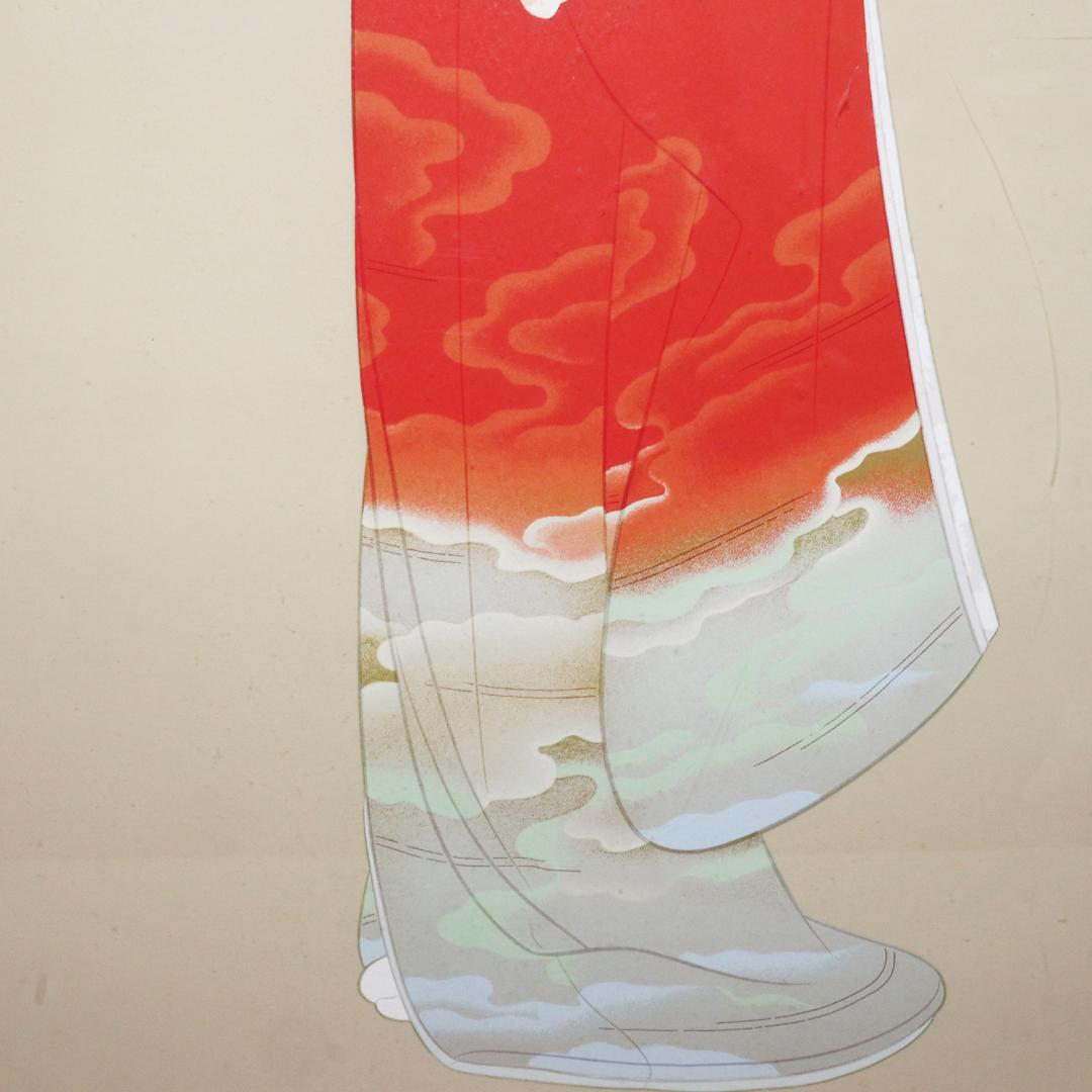 上村松園 「序の舞」 限定 版画 シルクスクリーン 日芸版画院 719×438