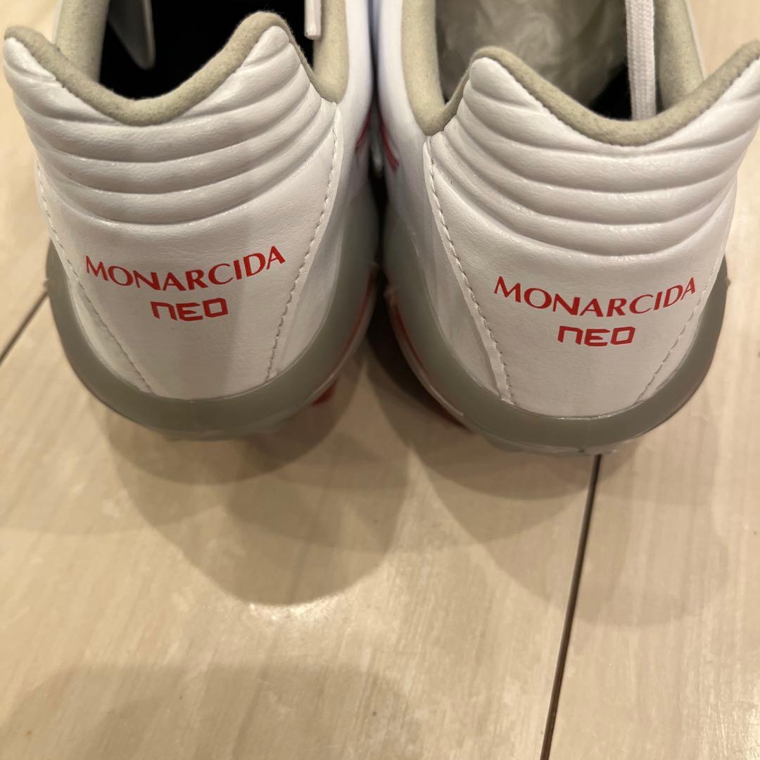 ミズノ　モナルシーダNEO3 PRO ホワイト×レッド　サッカースパイク26㌢
