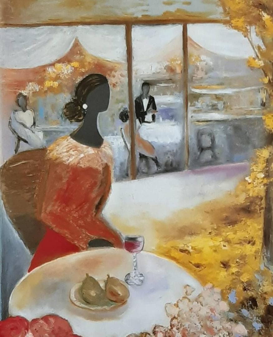 高山彩花、「街」、希少画集の額装画、四季、風景、人気作品