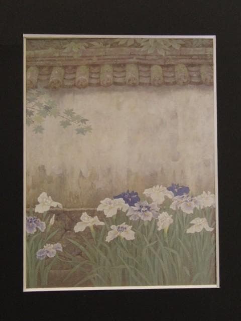 西野新川、【津和野路】、希少な額装用画集より、状態良好、新品額装付