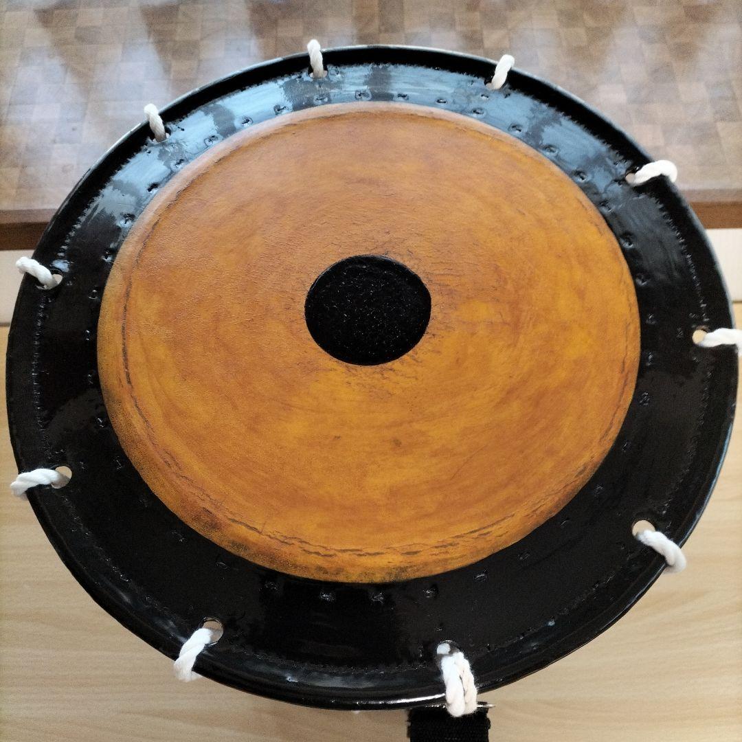 担ぎ太鼓　　和太鼓 　天然皮革　ストラップ付き　中古品⑬