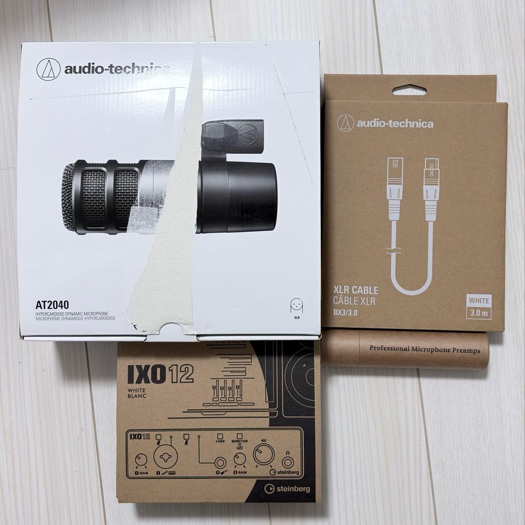 AT2040 IXO12 BX3 XLR マイクアンプ セット