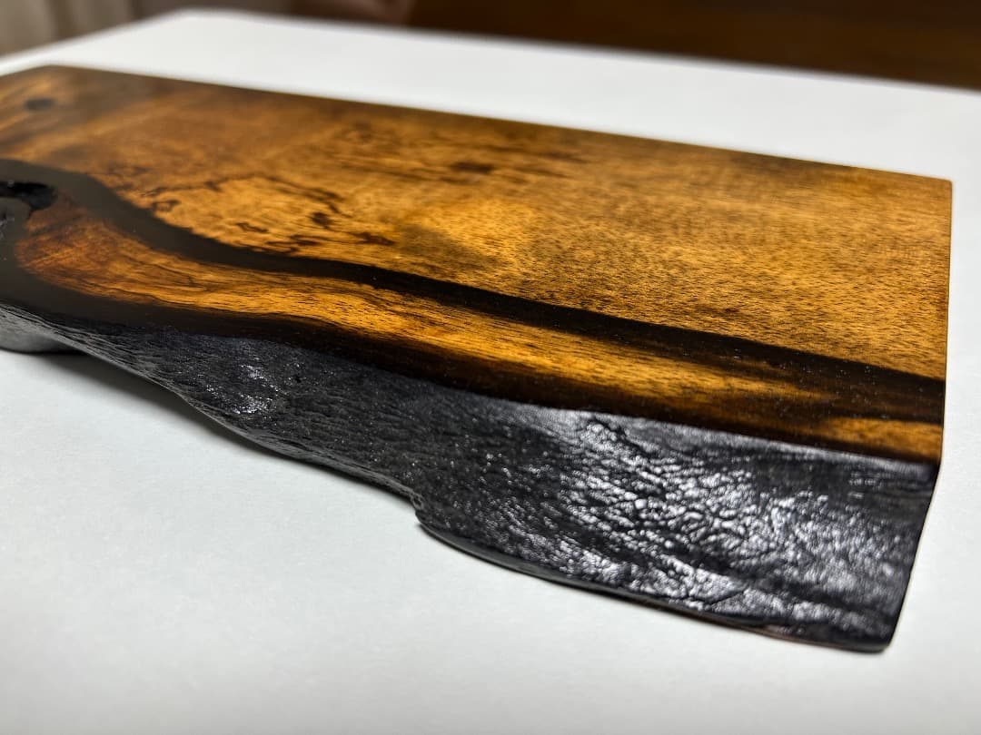 木製花台 (黒柿?)