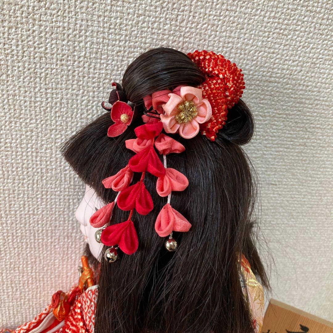 お座り市松人形　東光作　着せ替え可能　縮緬和服　傷なし