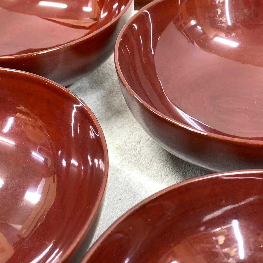 吸物椀 5客 絵変わり 塗り 溜絵 正月 賀正 金彩 汁椀 雑煮 A