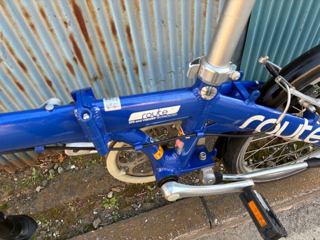 【整備済】折り畳み自転車 DAHON route 青 7段変速