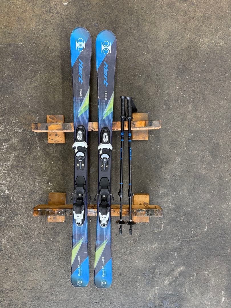 スキー板 Hart 128 KAZAMA ストック ビンディング 収納ケース子供