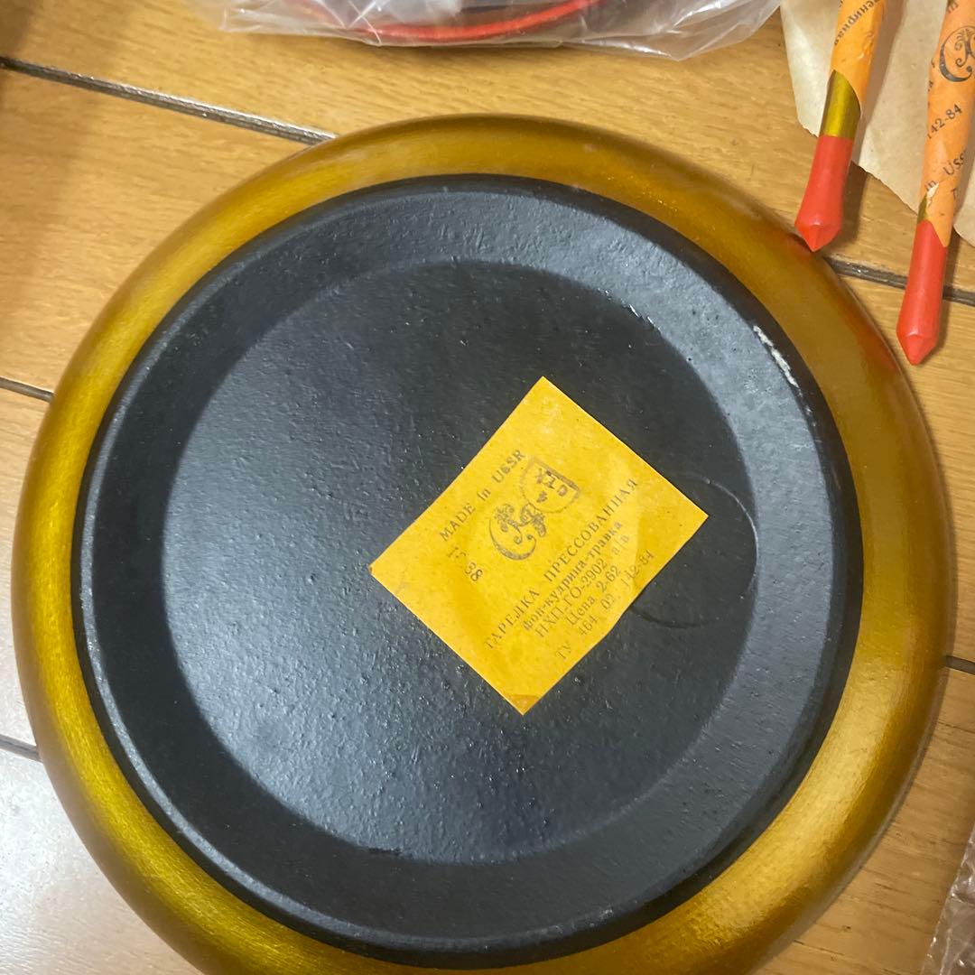 ロシア　ホフロマ塗り　工芸品　アンティーク　小物入れ