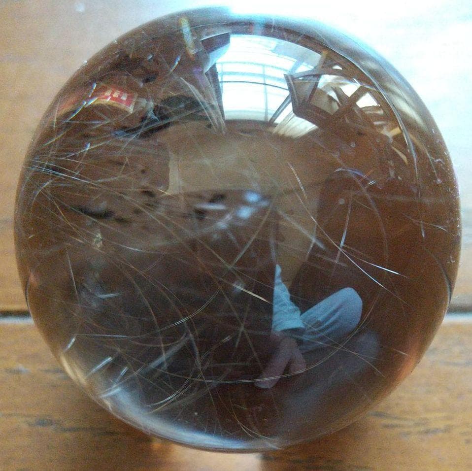 5%寄附②☆ 髪晶 髪の毛の糸模様 水晶 厄除け縁起物