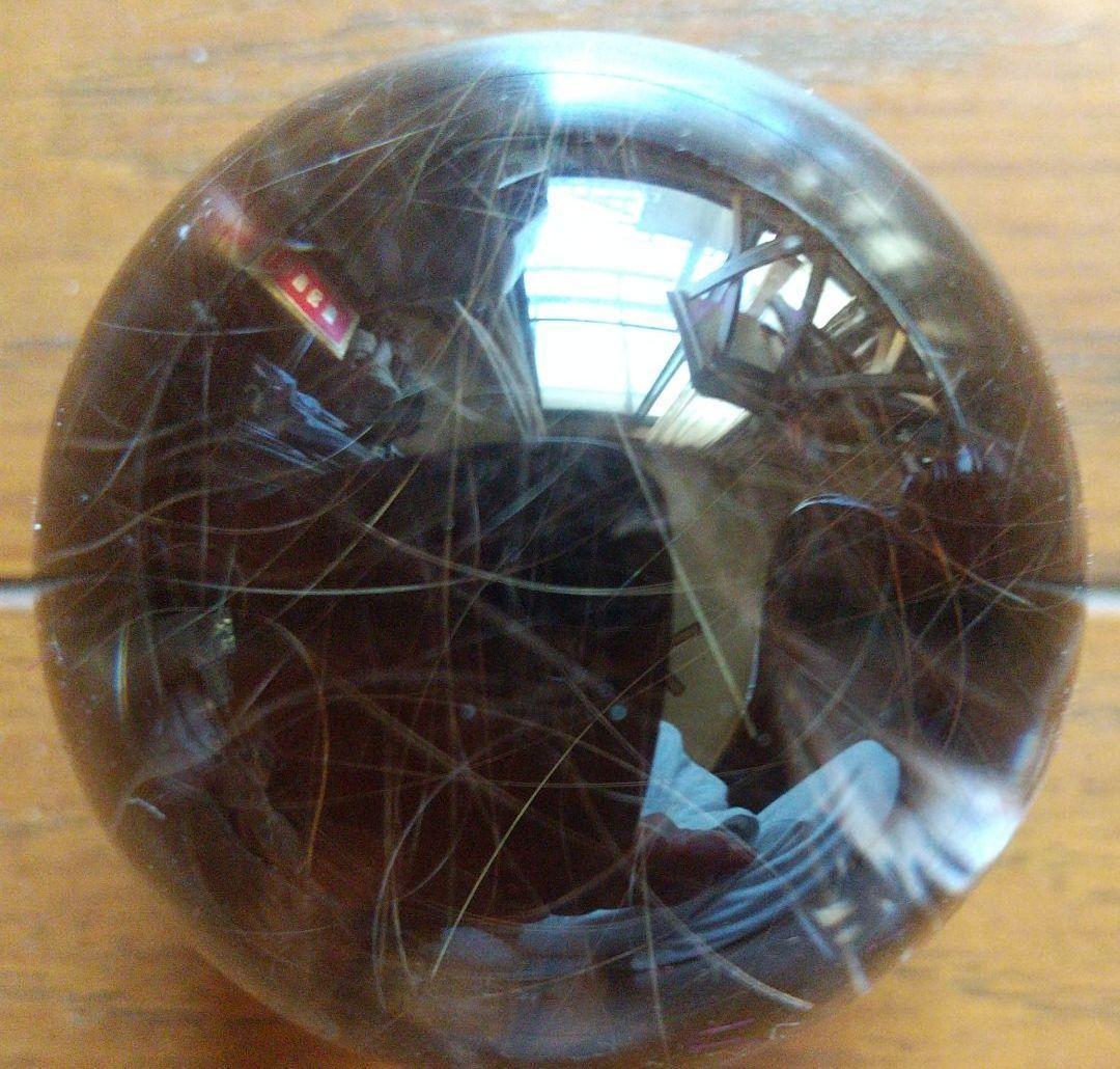 5%寄附②☆ 髪晶 髪の毛の糸模様 水晶 厄除け縁起物