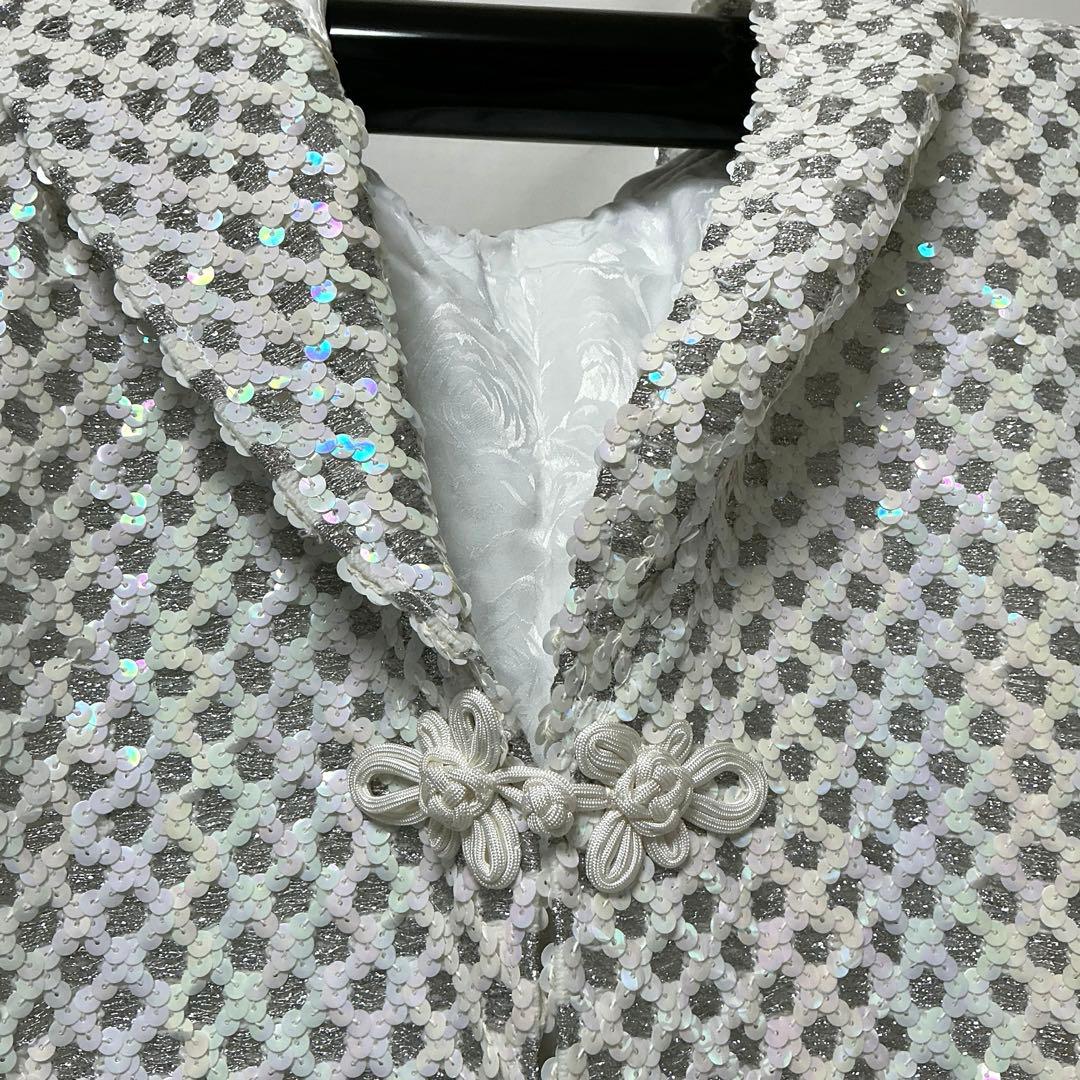 b61 大衆演劇　舞台衣装　スパンコール　フード付