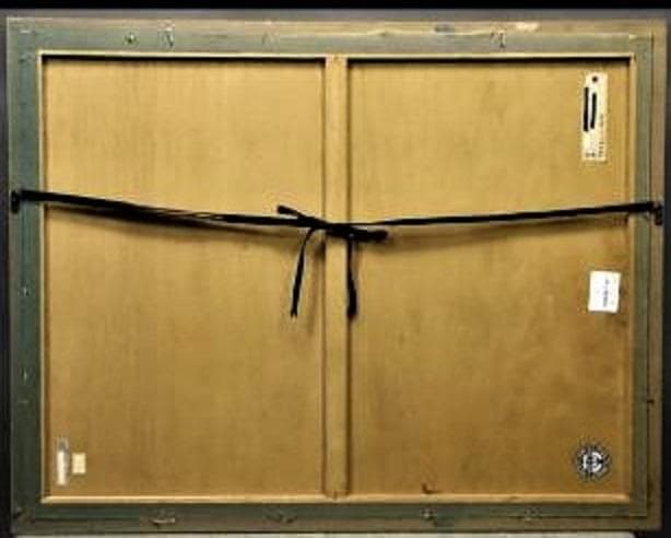 芸術院会員、光風会.，日展顧問の寺島龍一による直筆の鉛筆デッサン画パステルで彩色