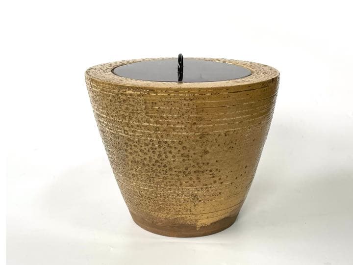 骨董　古美術　権兵衛焼　水指　御立山権兵衛作　出雲　楽山　島根　塗蓋