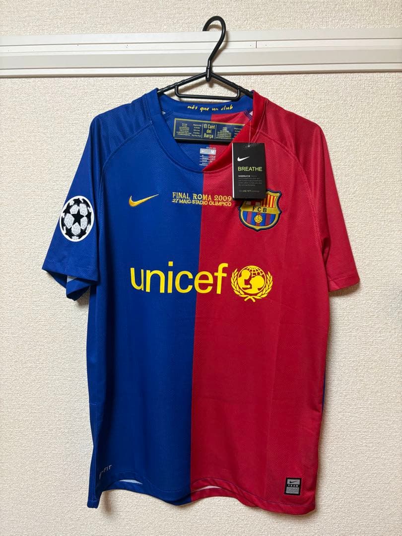 【正規品・タグ付き】 メッシ 08/09 CL決勝vsロナウドユナイテッド 三冠