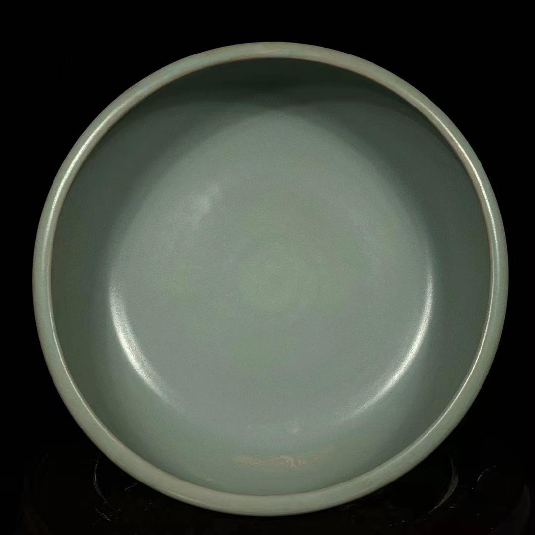 中国古美術・旧蔵の磁器・龍紋ペン洗い・26.5x9cm・置物・書・文房具・賞物