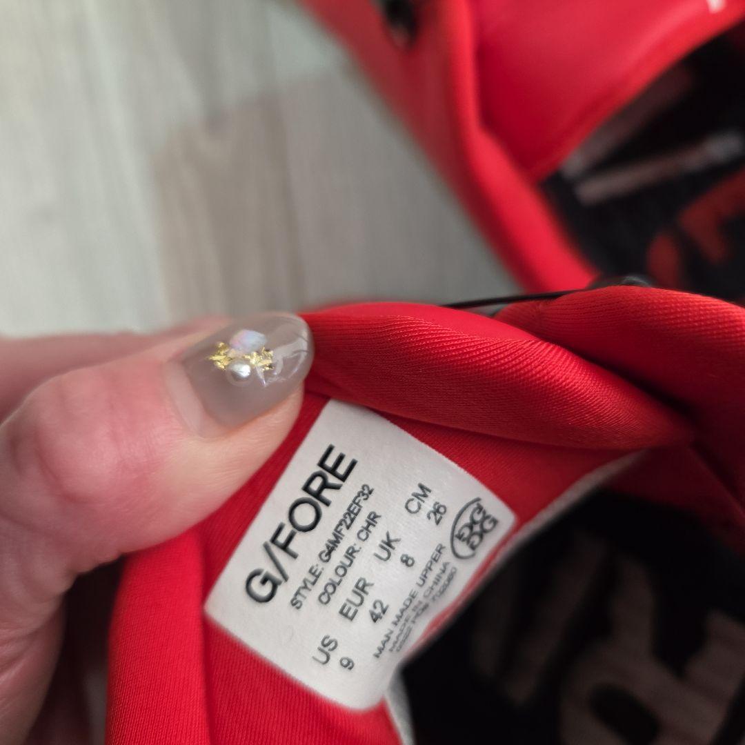 ジーフォア レッド ゴルフシューズ