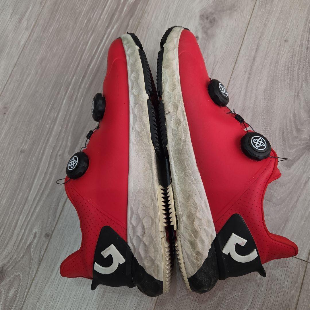 ジーフォア レッド ゴルフシューズ