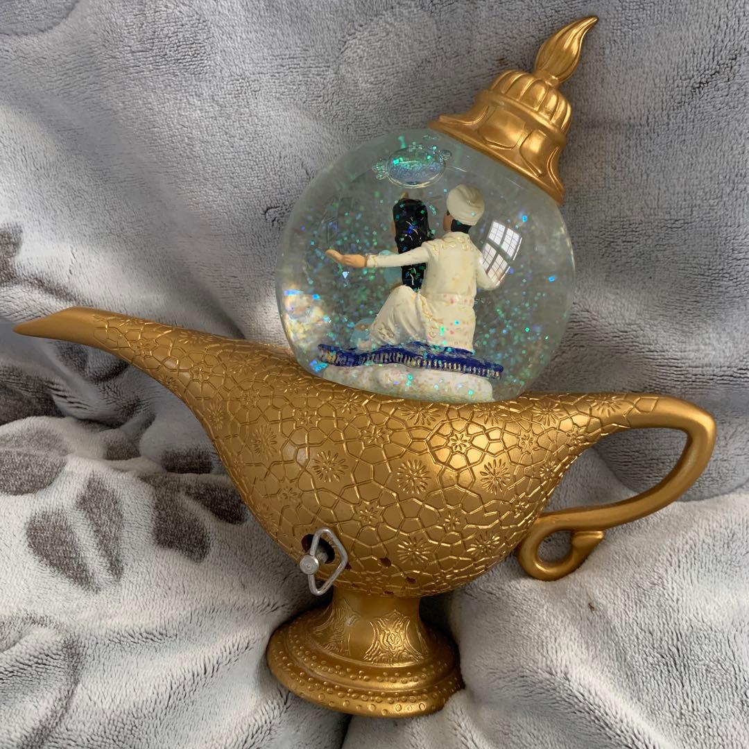 レア アラジン ディズニー スノードーム オルゴール　ニューヨーク