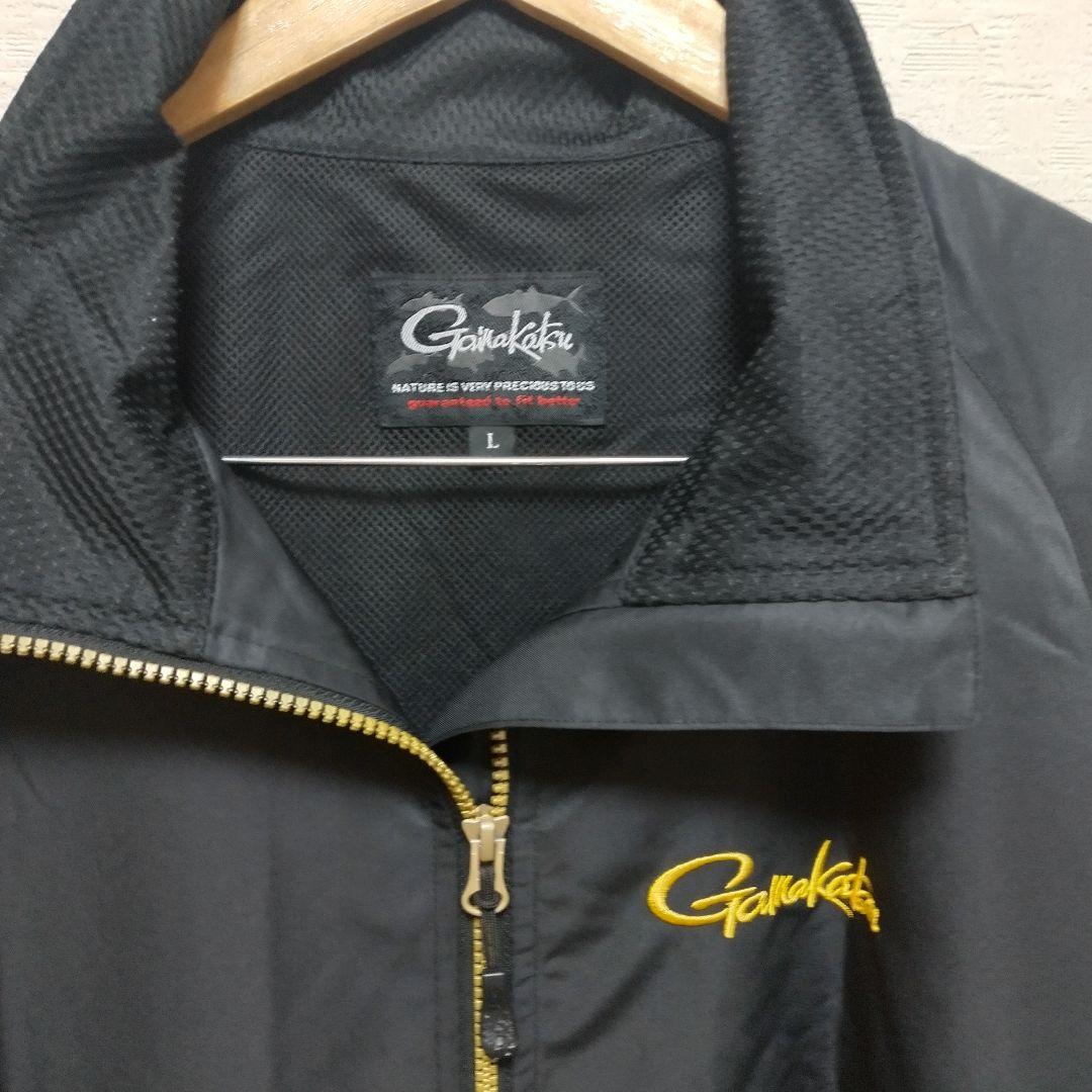 美品 Gamakatsu フルジップフィッシングジャケット 黒 Lサイズ