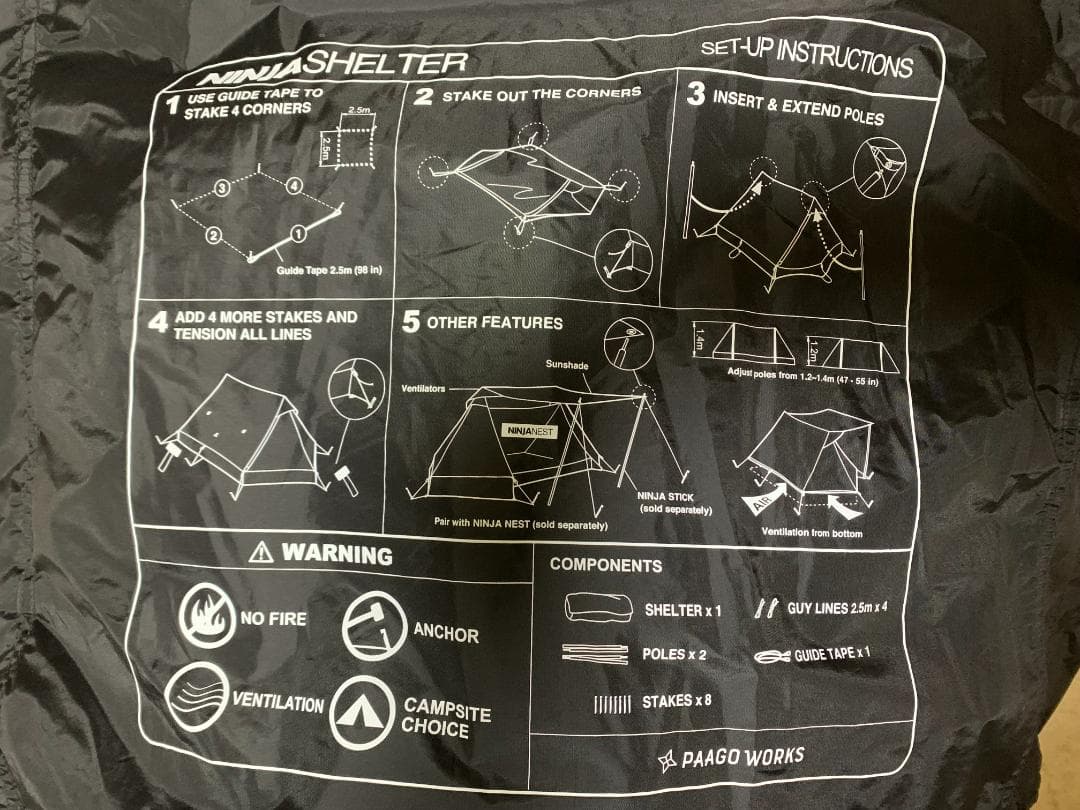 Ninja Shelter ニンジャシェルター ダークグレー + シュリケン